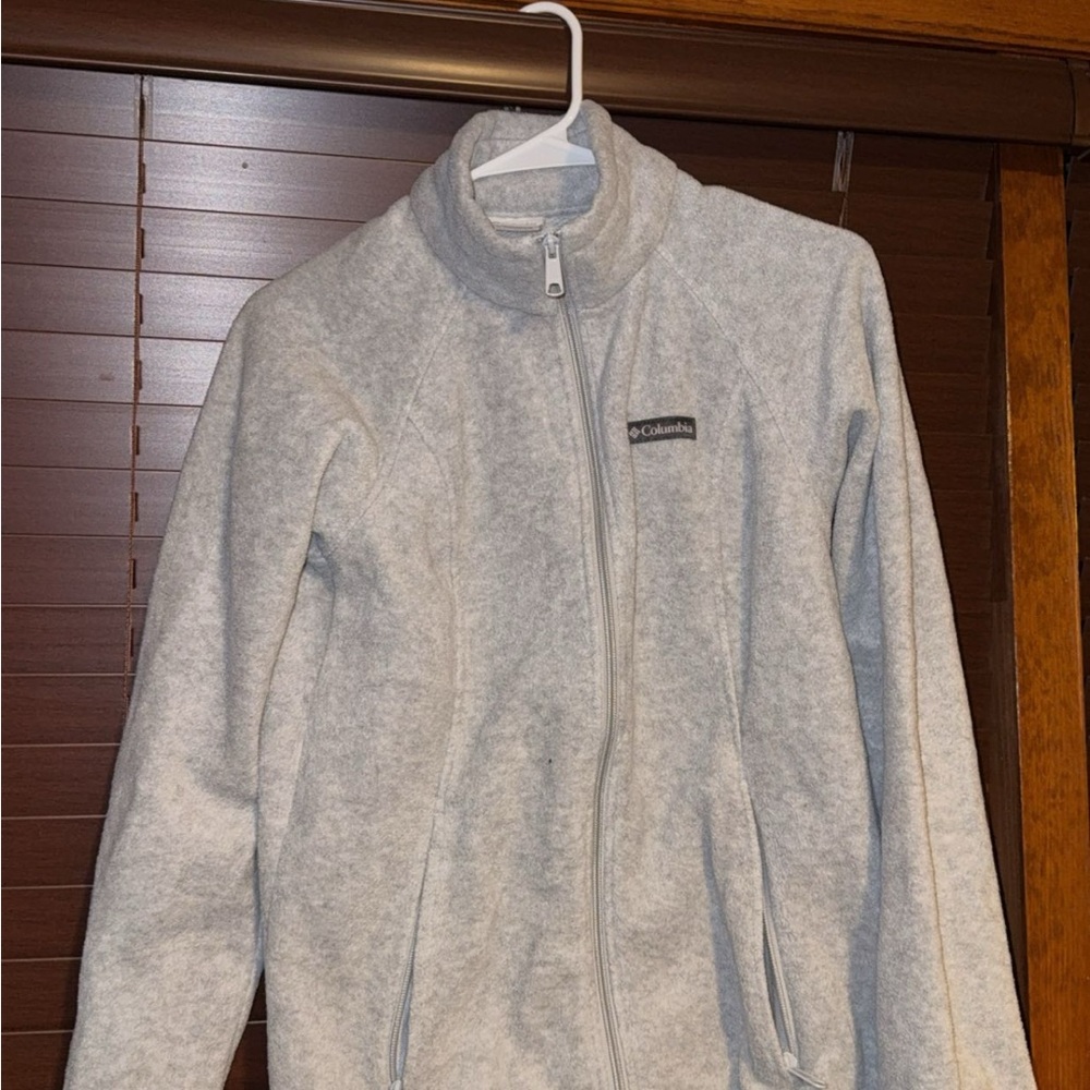 Columbia Gray Full-Zip Fleece Jacket